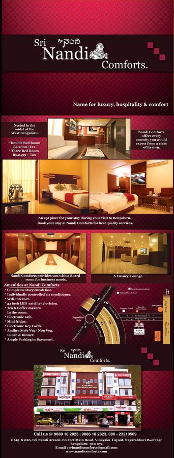 Sri Nandi Comforts Hotel Bangalore Exterior photo